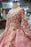 Pink New Prom Dresses Long Sleeves Ball Gown With Applique&Beads Quinceanera Dress - Prom Dresses