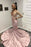 Pink One Shoulder Mermaid Prom Dresses with Train - Prom Dresses