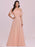 Pink Prom Dress Off-The-Shoulder A-Line Sleeveless Sash Chiffon Pageant Dresses
