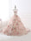Pink Prom Dresses 2021 Long Floral Print Organza Pageant Dress Backless Chapel Train Party Dress(APP ExclusivePrice  $109.99)