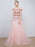 Pink Prom Dresses 2021 Long Tulle Off The Shoulder Prom Dress Lace Applique Beading Flower Occasion Dress With Train