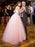 Pink Sweetheart Ball Gown Sleeveless Floor-length Tulle Formal Dress with Rhinestone - Prom Dresses