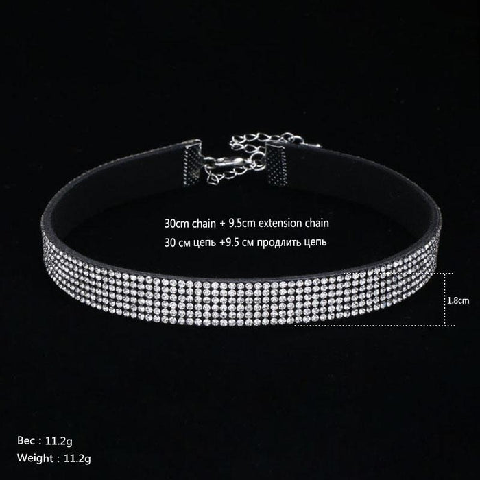 Popular Crystal Collar Silver Wedding Necklaces | Bridelily - necklaces