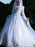 Popular Long Sleeve Lace Applique Sheer Tulle A-line Wedding Dresses - White / Floor Length - wedding dresses