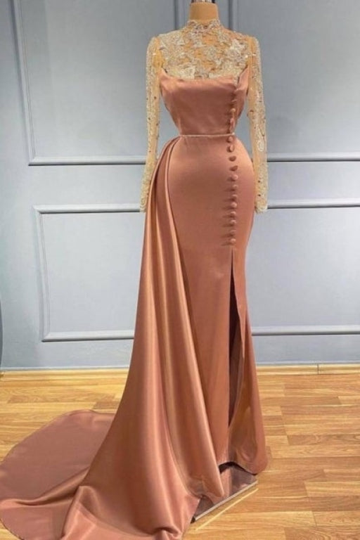 Pretty Mermaid Evening dresses with lace Long sleeves - Prom Dresses