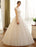 Princess Ball Gown Wedding Dresses Lace Sequin Bridal Dress Ivory Beading Sash Backless Wedding Gowns