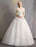 Princess Ball Gown Wedding Dresses Off The Shoulder Ivory Lace Beaded Floor Length Bridal Dress