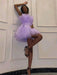 Princess Purple Tulle Short Prom Homecoming Dresses, Short Lilac Formal Graduation Evening Dresses 