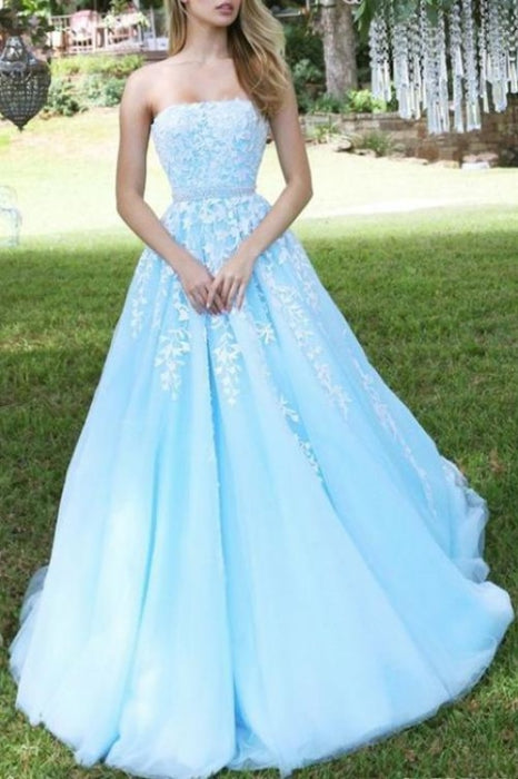 Elegant Glitter Sequined Light Blue Party Prom Gowns 2023 Princess Tulle  Sleeveless A Line Evening Dress Cosplay Robes D US Size 12 Color Ivory