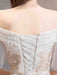 Princess Wedding Dress Ivory Off The Shoulder Floor Length Bridal Gown