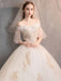 Princess Wedding Dress Ivory Off The Shoulder Floor Length Bridal Gown