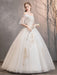 Princess Wedding Dress Ivory Off The Shoulder Floor Length Bridal Gown