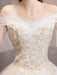 Princess Wedding Dress Ivory Off The Shoulder Floor Length Bridal Gown