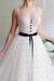Princess White Tulle A-line Sweetheart Prom Dress With Sash - Prom Dresses
