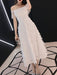 Prom Dress Eric White Lace Off The Shoulder A-Line Sleeveless Applique Lace Party Dresses