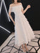 Prom Dress Eric White Lace Off The Shoulder A-Line Sleeveless Applique Lace Party Dresses