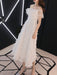 Prom Dress Eric White Lace Off The Shoulder A-Line Sleeveless Applique Lace Party Dresses