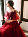 Prom Dress Illusion Neckline A Line Half Sleeves Lace Floor Length Tulle Party Dresses