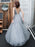 Prom Dress V Neck A Line Sleeveless Floor Length Wedding Guest Dresses