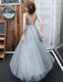 Prom Dress V Neck A Line Sleeveless Floor Length Wedding Guest Dresses