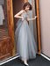 Prom Dress V Neck A Line Sleeveless Floor Length Wedding Guest Dresses