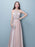 Prom Dresses Long Soft Pink Satin Evening Dress Halter Beading Pleated Floor Length Formal Party Dress