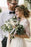 Puffy Half Sleeves Backless Floor Length Long Beach Wedding Dress - Wedding Dresses
