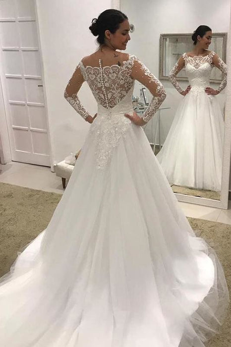 Online Lace Princess Embroidered White Open Back Appliques Church Beautiful  Long Sleeveless Vintage Bridal Gowns - Ricici.com