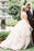Puffy Spaghetti Straps V Neck Backless Asymmetrical Light Pink Long Wedding Dress - Wedding Dresses