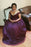 Purple Off the Shoulder Tulle Plus Size Prom Dress with Beading - Prom Dresses