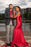 Red Asymmetrical Floor Length Prom Dresses - Prom Dresses