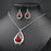 Red Crystal Necklace Earrings Jewelry Set | Bridelily - jewelry sets
