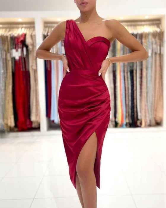 Red evening dresses short Slim cocktail dress - Prom Dresses