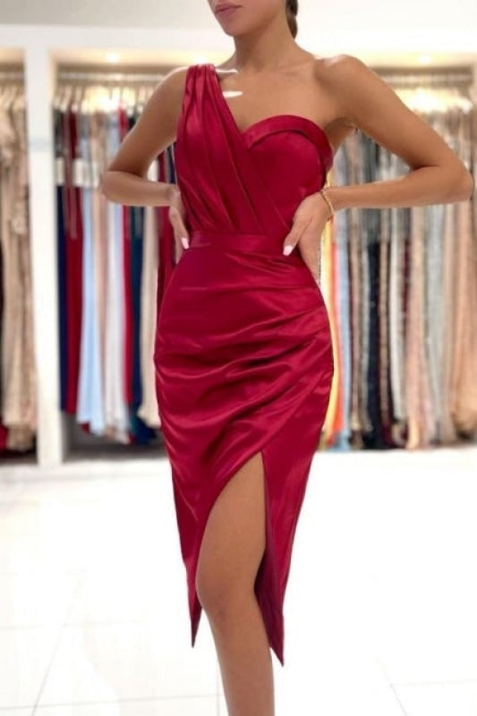 Red evening dresses short Slim cocktail dress - Prom Dresses