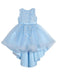 Flower Girl Dresses Jewel Neck Lace Sleeveless Knee-Length A-Line Bows Red Kids Social Party Dresses