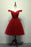 Red Off the Shoulder Homecoming Dress A Line Tulle Graduation Dresses - Prom Dresses