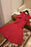 Red Satin Homecoming Dresses A Line Cute Short Sleeves Sweet 16 Dress - Prom Dresses