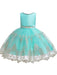 Flower Girl Dresses Jewel Neck Short Sleeves Bows Kids Social Party Dresses
