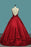 Red Spaghetti Strap Satin Puffy Prom with Crystals Beading Gorgeous Formal Dress - Prom Dresses