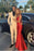 Red Spaghetti Strap Sleeveless Mermaid Floor Length Prom Dresses - Prom Dresses