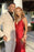 Red Spaghetti Strap Sleeveless Mermaid Floor Length Prom Dresses - Prom Dresses