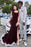 Red Spaghetti Strap Sleeveless Side Split Floor Length Prom Dresses - Prom Dresses