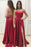Red Spaghetti Strap Split Formal Sexy Long Prom Dress with Side Slit - Prom Dresses