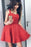 Red Straps Tulle Sweet 16 Dresses A Line Cute Sleeveless Mini Homecoming Dress - Prom Dresses