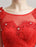 Red Wedding Dresses Lace Applique Beaded Princess Ball Gowns Train Bridal Dress