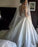 Romantic Lace Satin Skirt with Long Sleeves Illusion Back Wedding Dress - Wedding Dresses