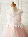 Flower Girl Dresses Jewel Neck Sleeveless Bows Formal Kids Pageant Tulle Dresses