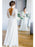 Romantic V Neck Chiffon Lace A Line Wedding Dresses - wedding dresses