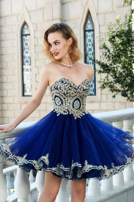 Royal Blue Princess Short White Prom Dresses 2021 - Bridelily Royal Blue Princess Short White Prom Dresses 2021 - Bridelily