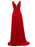 Royal Blue Prom Dress A-Line V-Neck Chiffon Sleeveless Backless Sash Floor Length Pageant Dresses